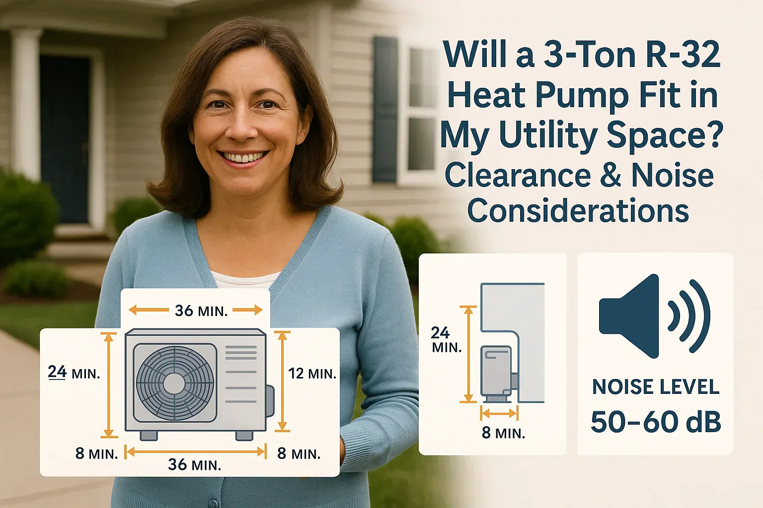 Will a 3-Ton R-32 Heat Pump Fit in My Utility Space Clearance & Noise Considerations