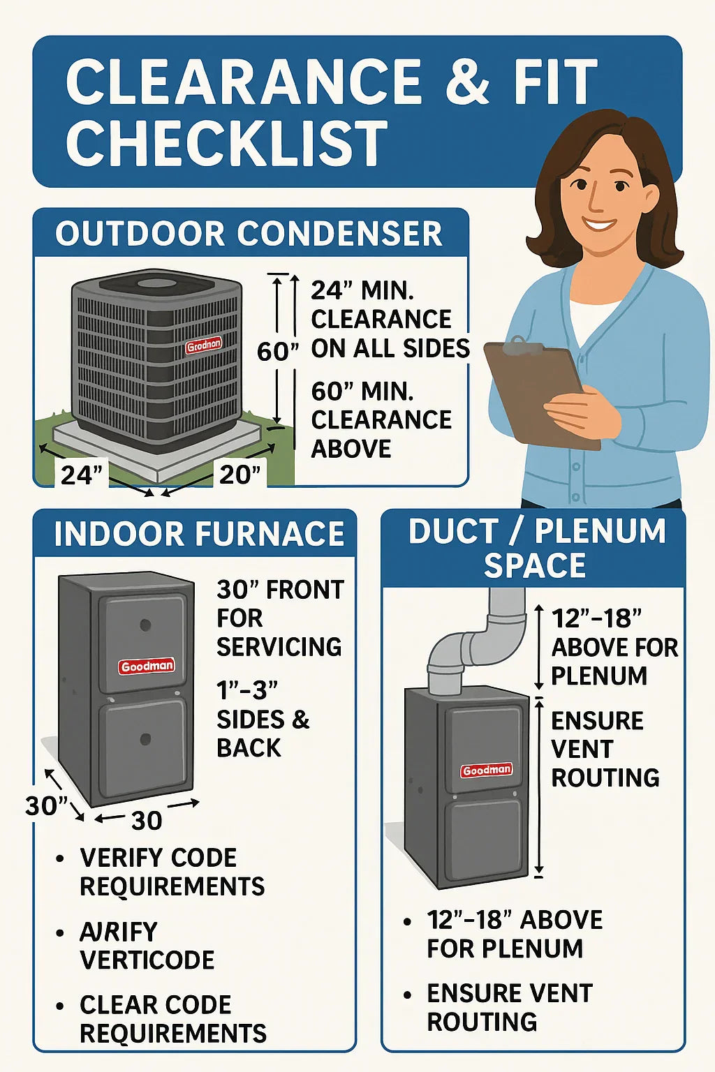 Will a Goodman 4 Ton Condenser + 100k Furnace Fit Your Utility Space