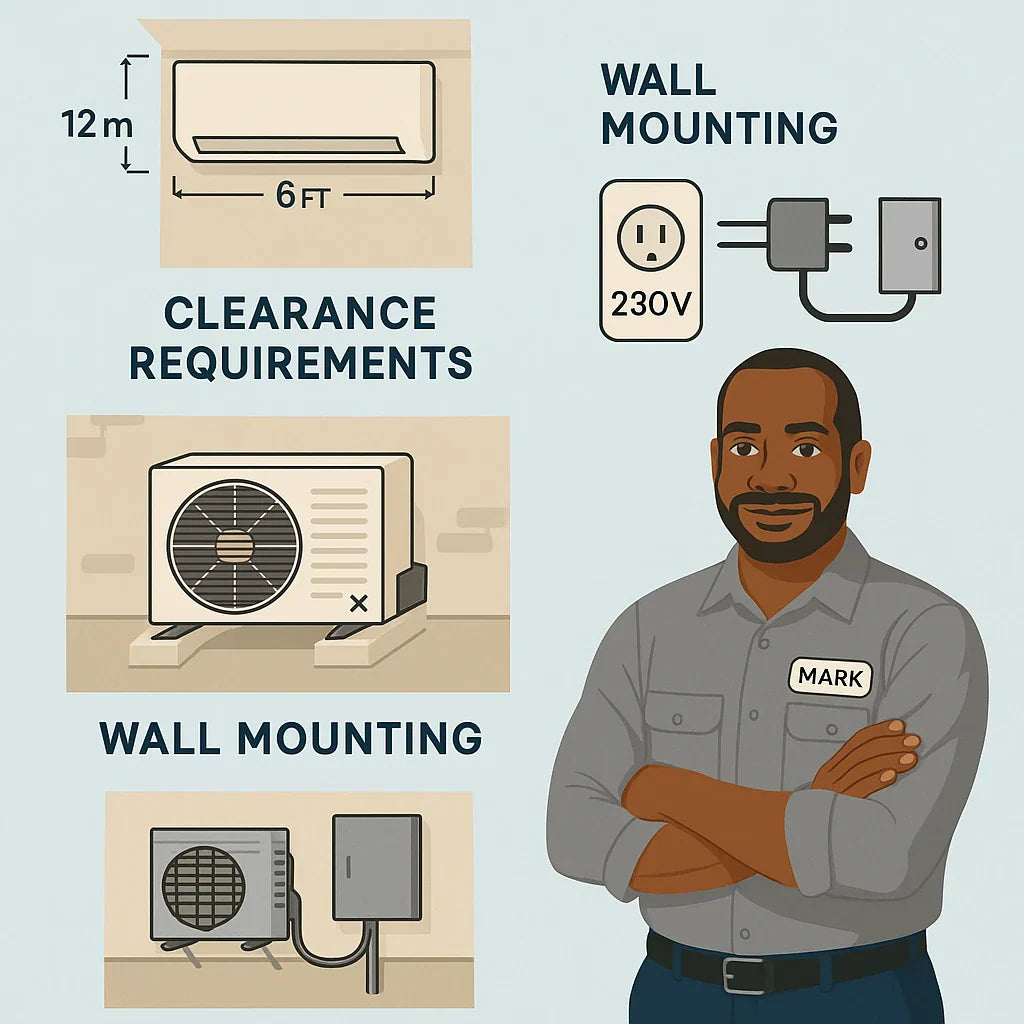 Will the MRCOOL Advantage Fit in Your Space Clearance, Wall Mounting & Electrical Needs