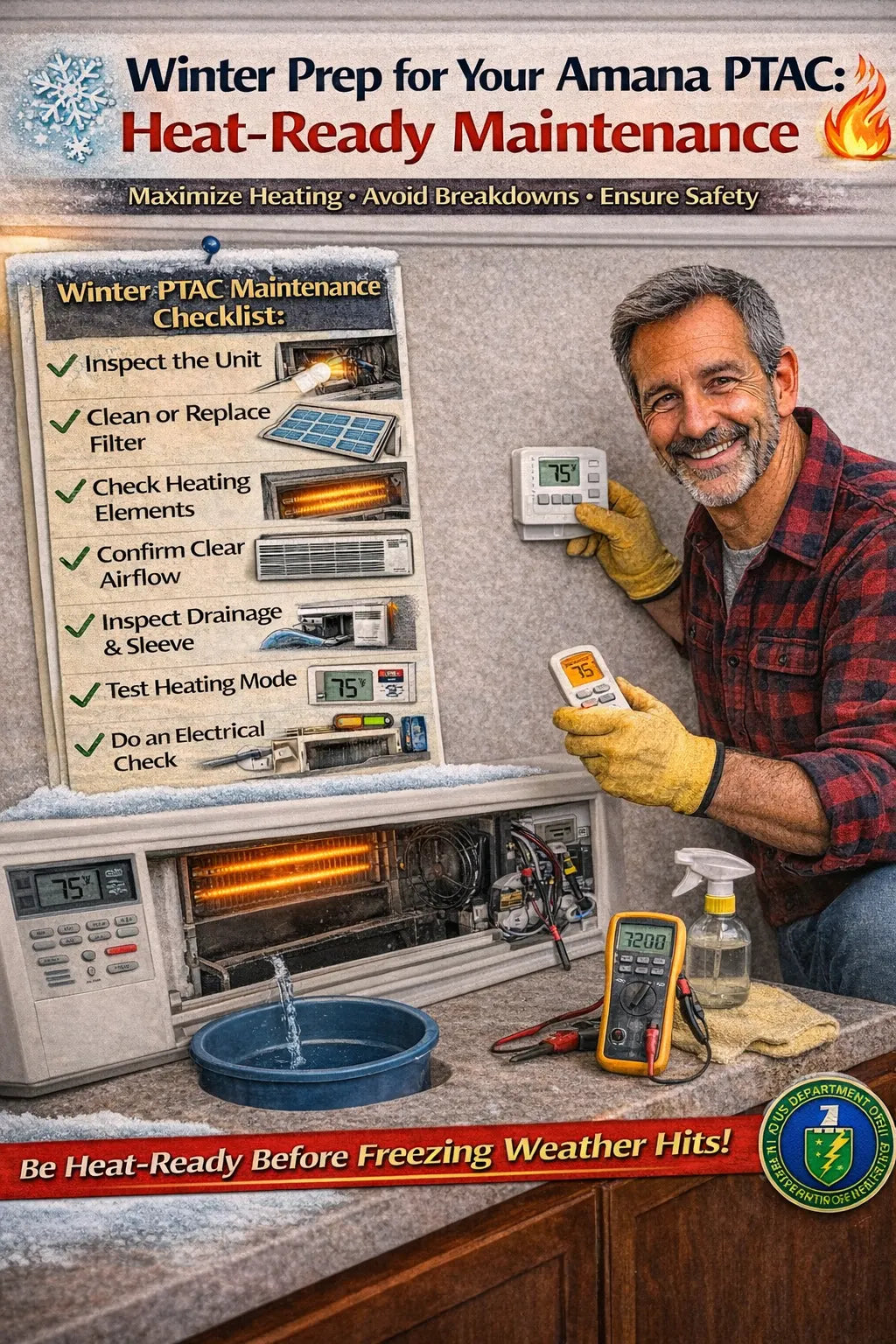 Winter Prep for Your Amana PTAC Heat-Ready Maintenance