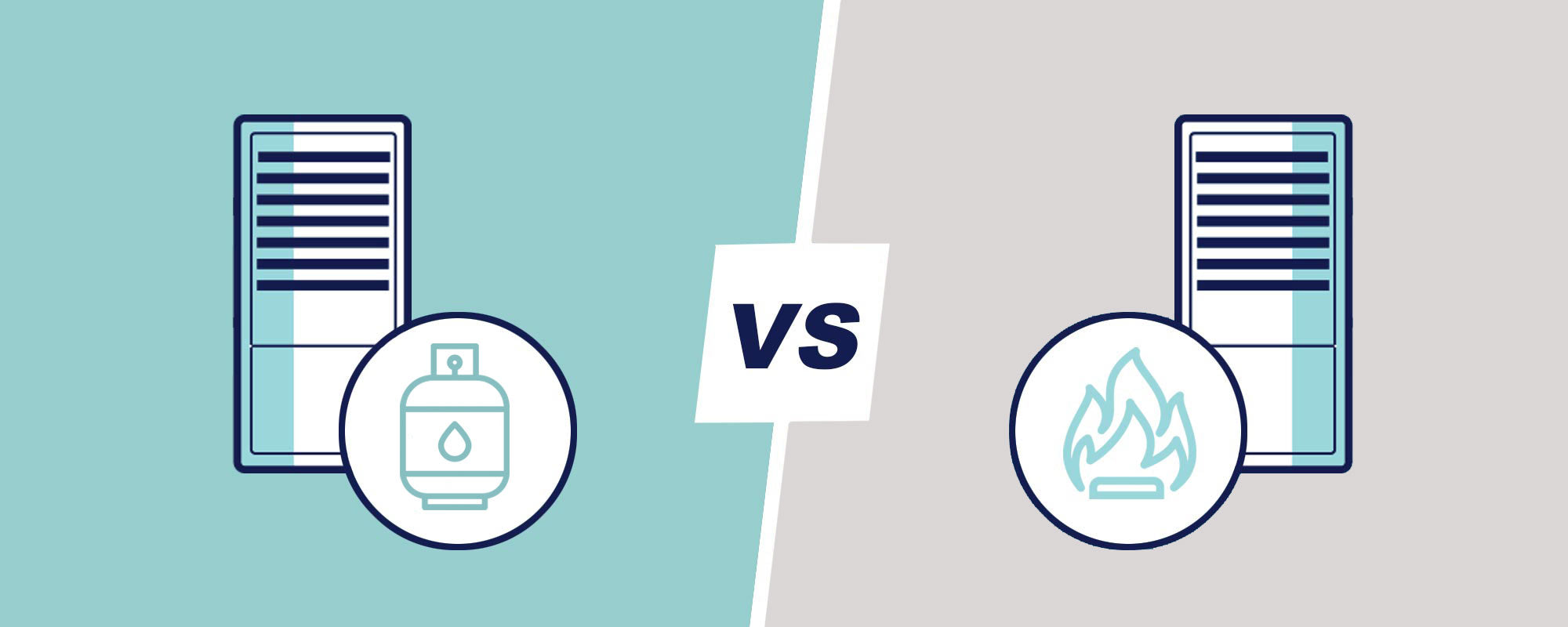 propane vs natural gas furnace home heating illustration