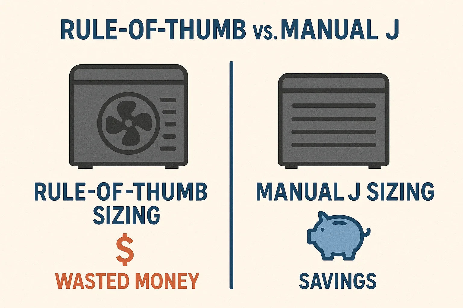 Why “Rule-of-Thumb” HVAC Sizing Often Leads to Overspending