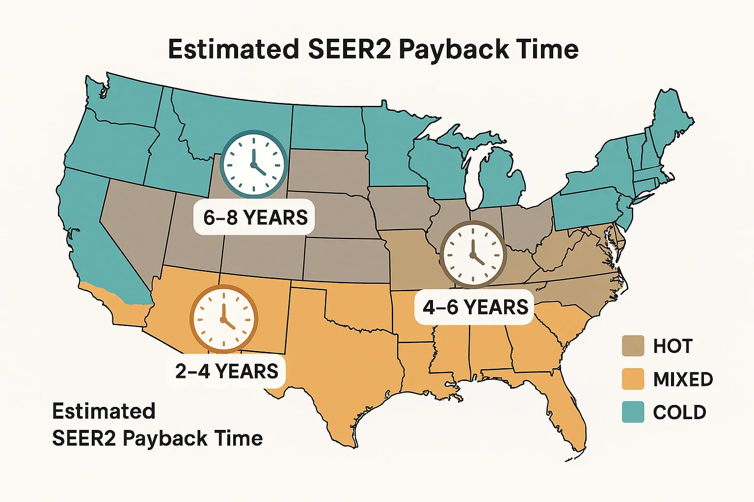 How Regional Climate Affects SEER2 Payback Time