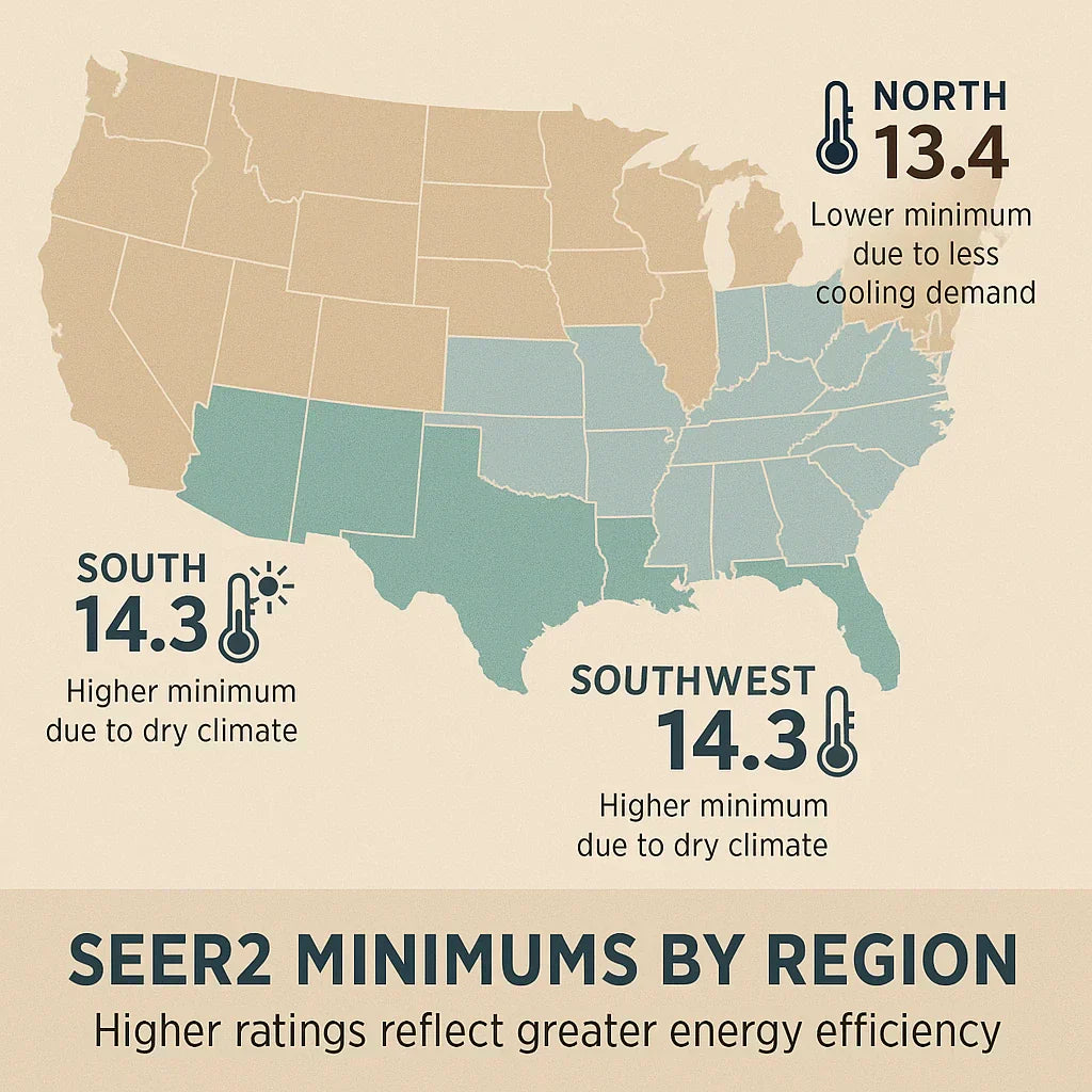 SEER2 Ratings of the Top Central AC Models in 2025