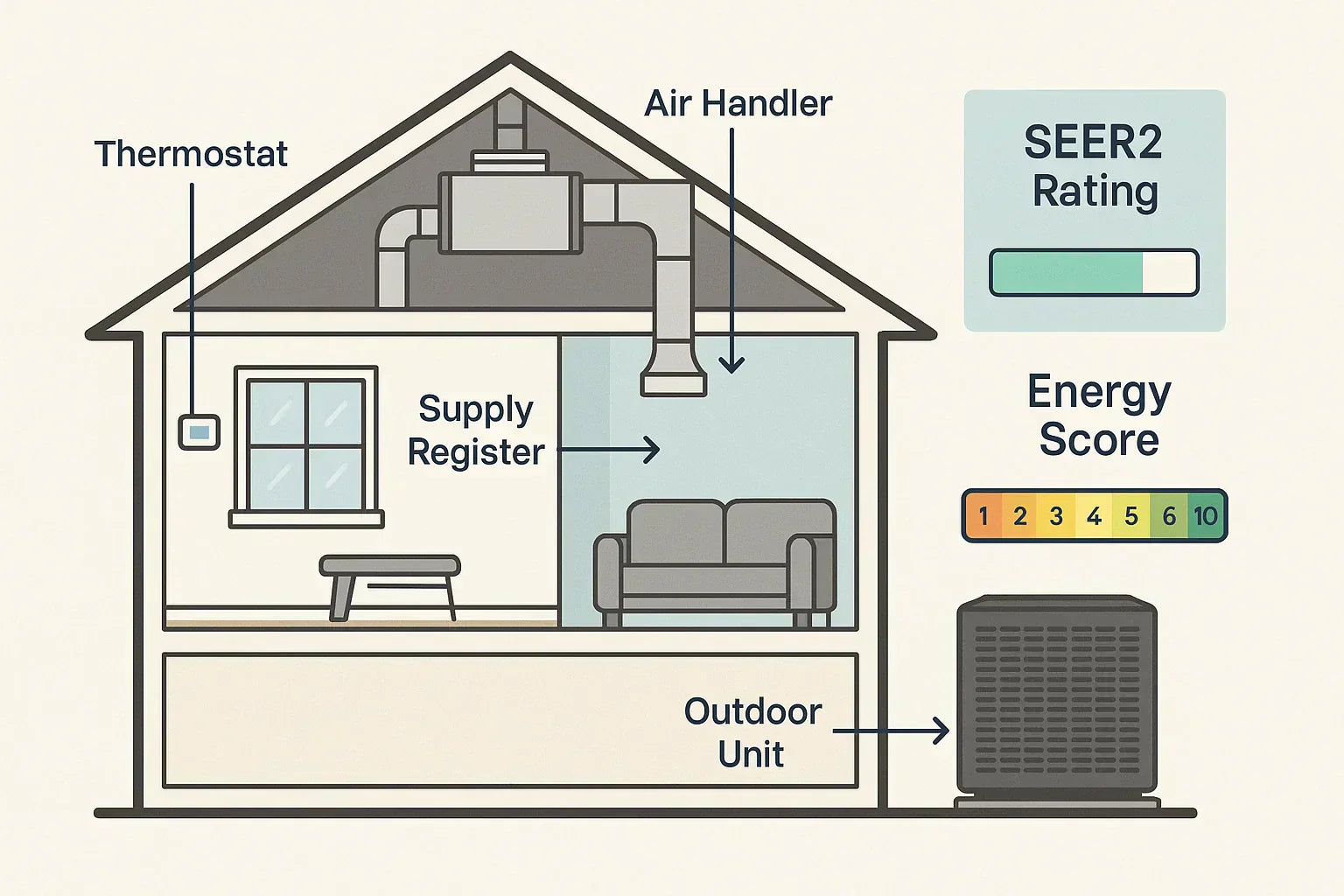 How SEER2 Ratings Affect Home Energy Scores and HERS Index