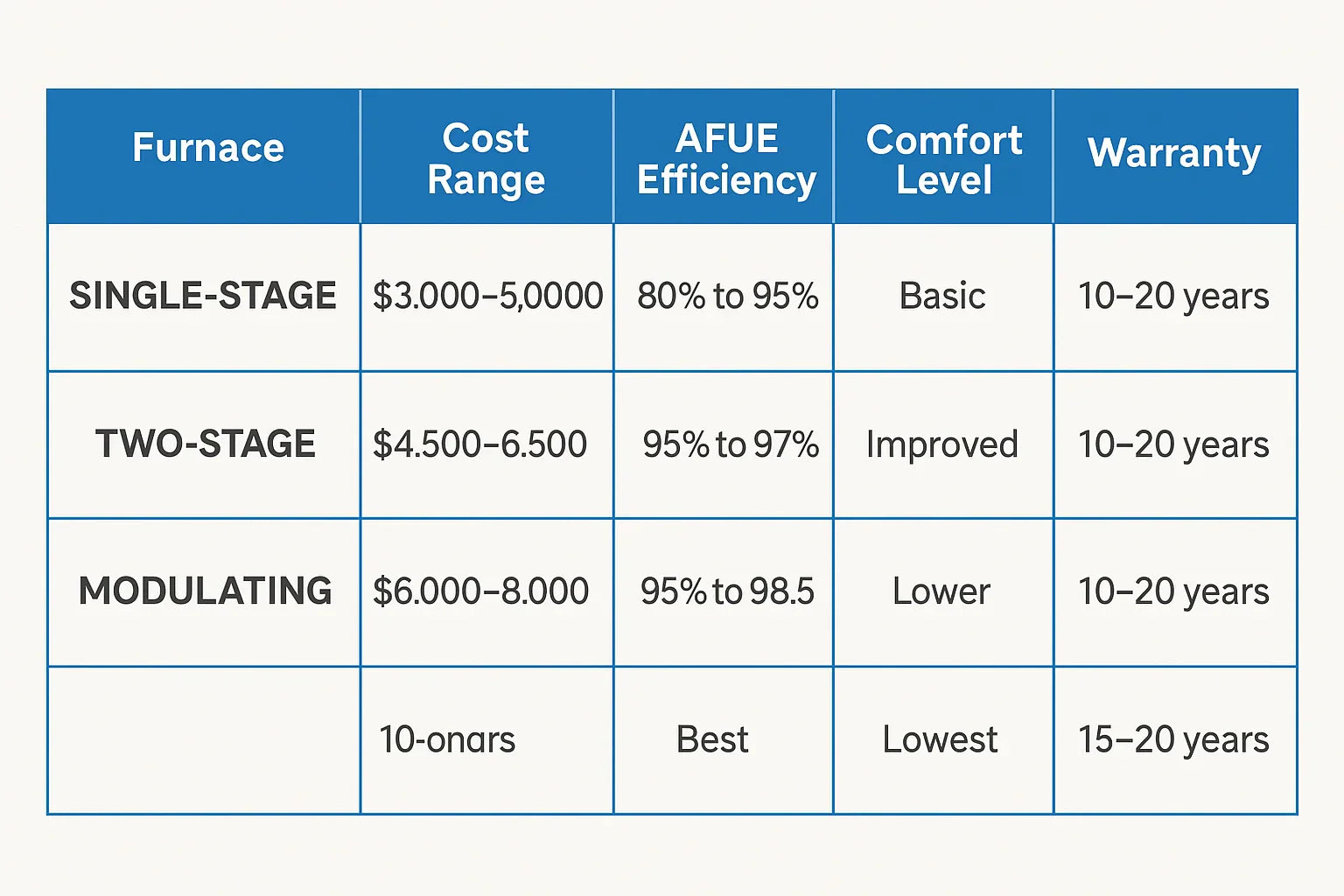 How Much Extra Does a Two-Stage or Modulating Furnace Cost?