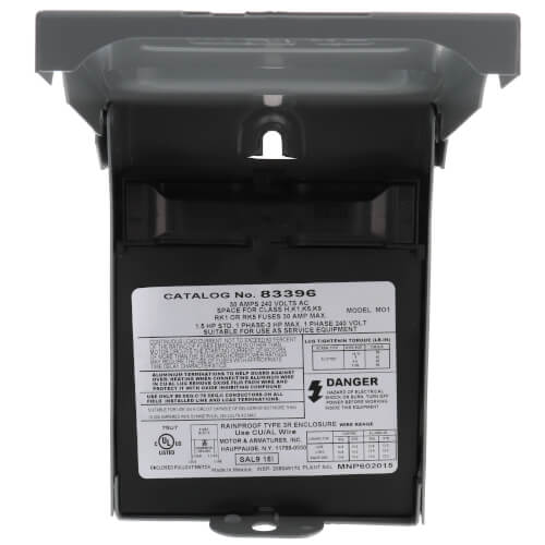 Mars 30A Fused Safety Disconnect Switch 83396