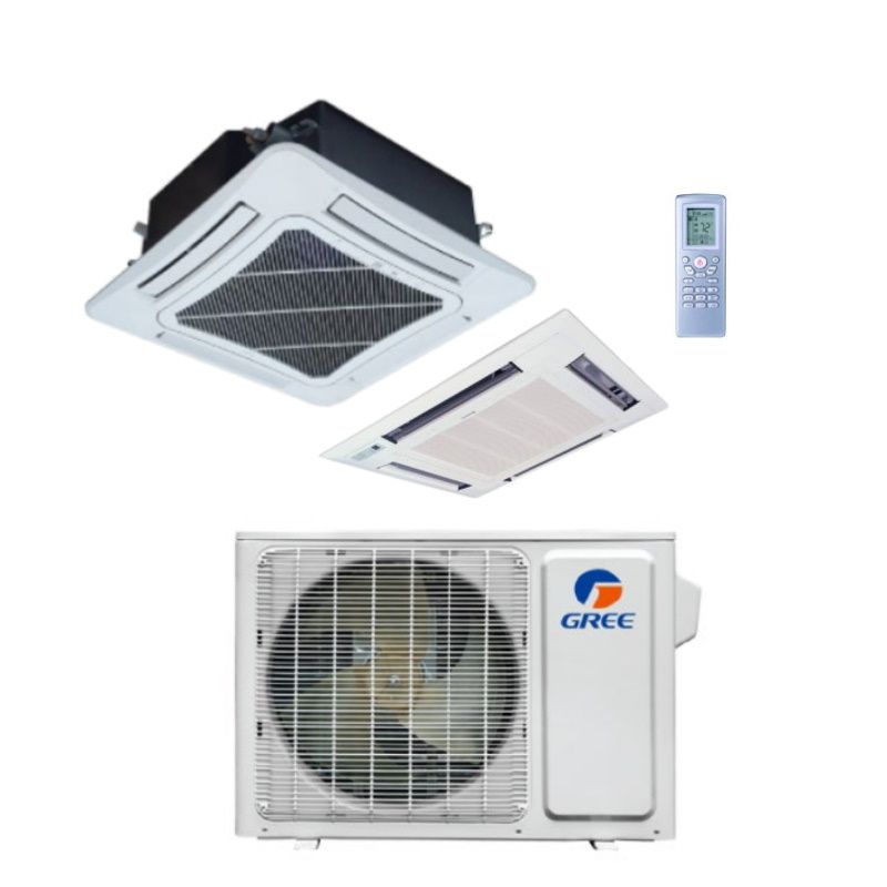GREE Vireo Gen3 Series 18,000 BTU Single Zone Ceiling Cassette Ductless Mini-Split System - 3VIR18HP230V1BO,CAS18HP230V1BC