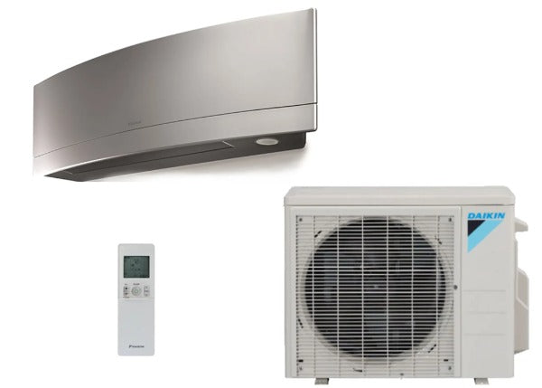 Daikin 12,000 BTU 17 SEER2 Emura Silver Series Wall Mounted Ductless Mini Split Heat Pump System