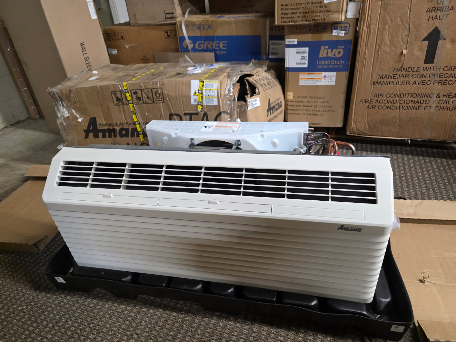 Scratch and Dent Amana J-Series Heat Pump PTAC Model 15,000 BTU PTAC Unit with 3.5 kW Electric Heat Model - PTH153J35AXXX-2509215825