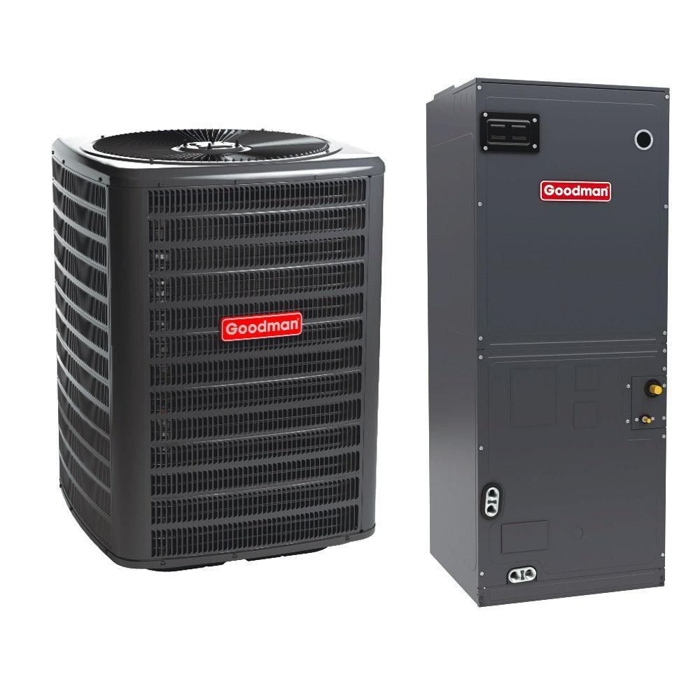 1.5 Ton 14.5 SEER2 Goodman AC GSXN401810 with Multi-Position Air Handler AVPTC25B14 - Bundle View