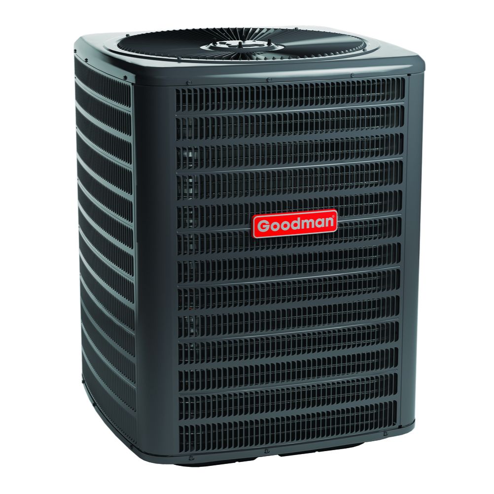 2 Ton 14.3 SEER2 Goodman AC GSXH502410 and Vertical Coil CAPTA2422A4 - Condenser Front View
