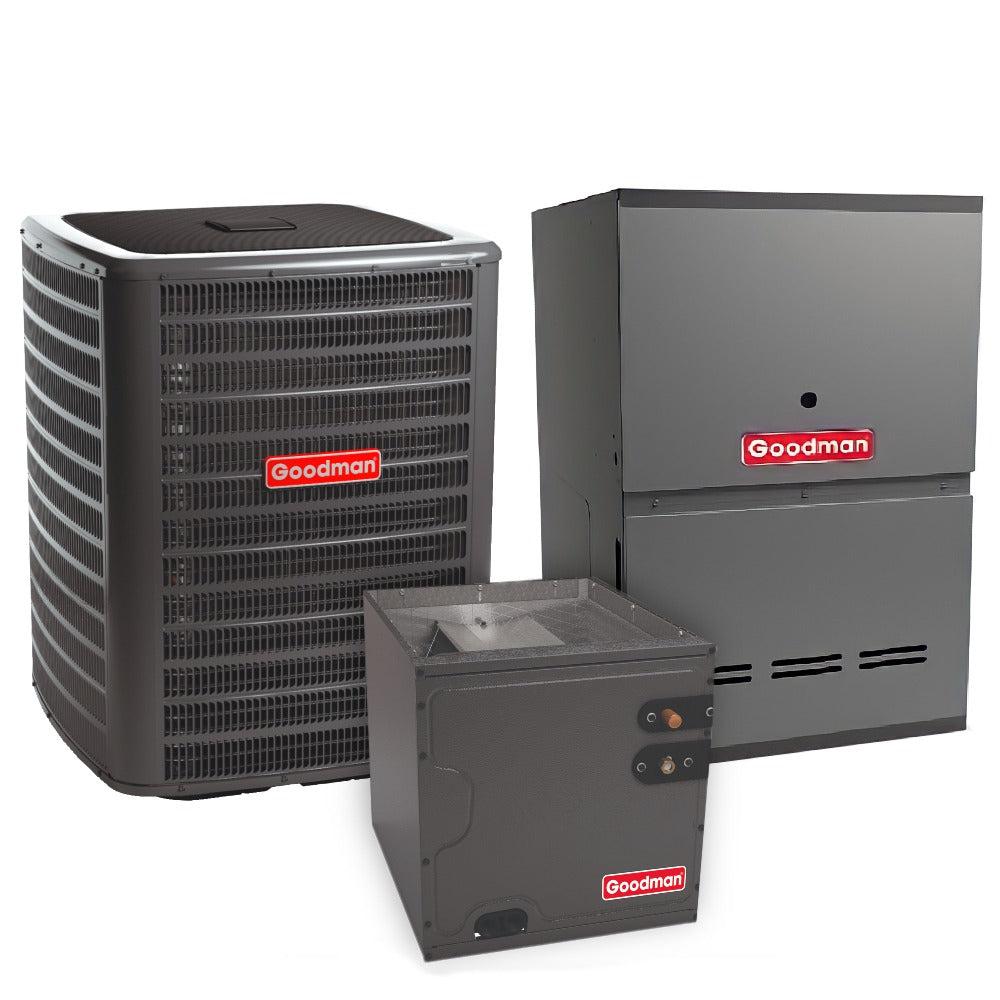 3 Ton 16.5 SEER2 Goodman AC GSXC703610 and 80% AFUE 60,000 BTU Gas Furnace GCVC800603BX Downflow System with Coil CAPTA3626B4 - Bundle View