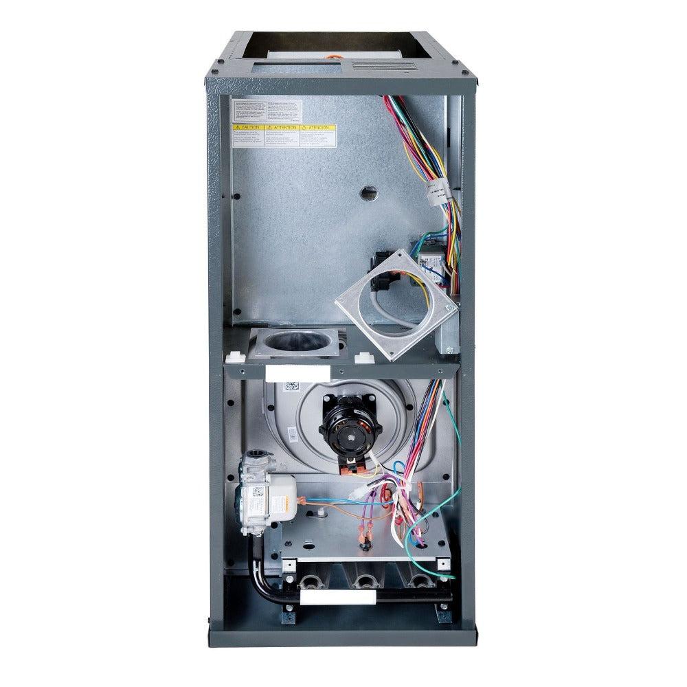 5 Ton 13.8 SEER2 Goodman AC GSXN406010 and 80% AFUE 100,000 BTU Gas Furnace GC9C801005CX Horizontal System with Coil CHPT4860D4 - Furnace Rear View