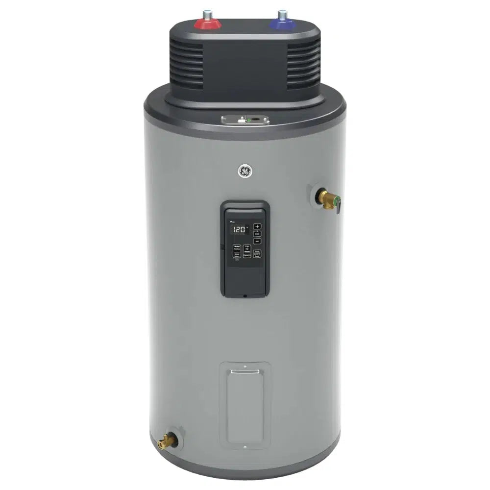 GE 30 Gallon Flexible-Capacity 240V Smart Electric Water Heater - Front View