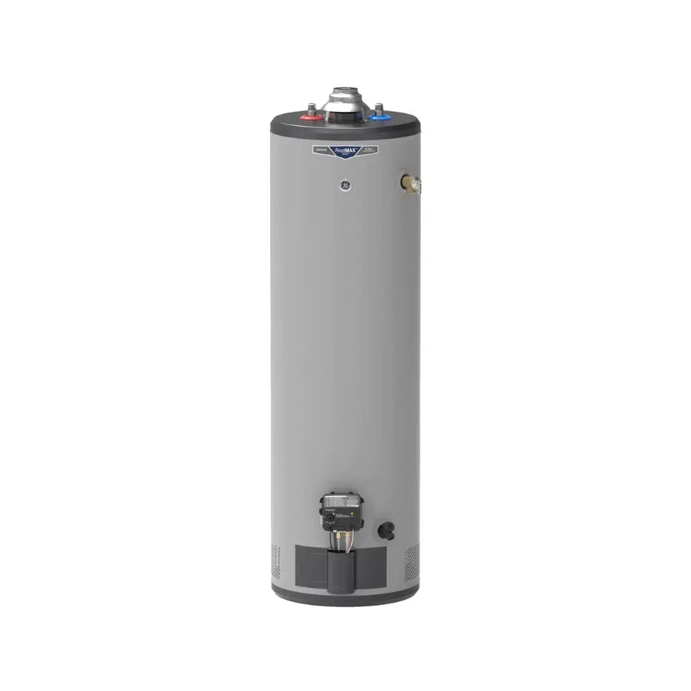 GE RealMAX Atmospheric 30 Gallon Capacity Tall Natural Gas Water Heater - Front View