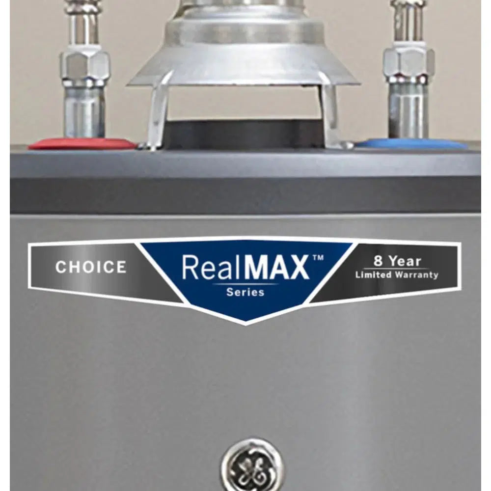 GE RealMAX Atmospheric Choice Model 50 Gallon Capacity Short Natural Gas Water Heater - Top Connections