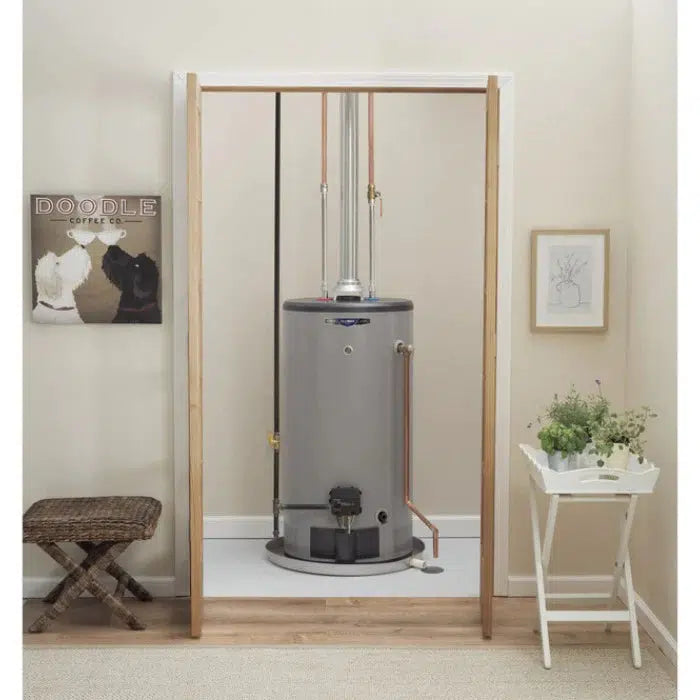 GE RealMAX Atmospheric Premium Model 50 Gallon Capacity Short Natural Gas Water Heater - Field Installed