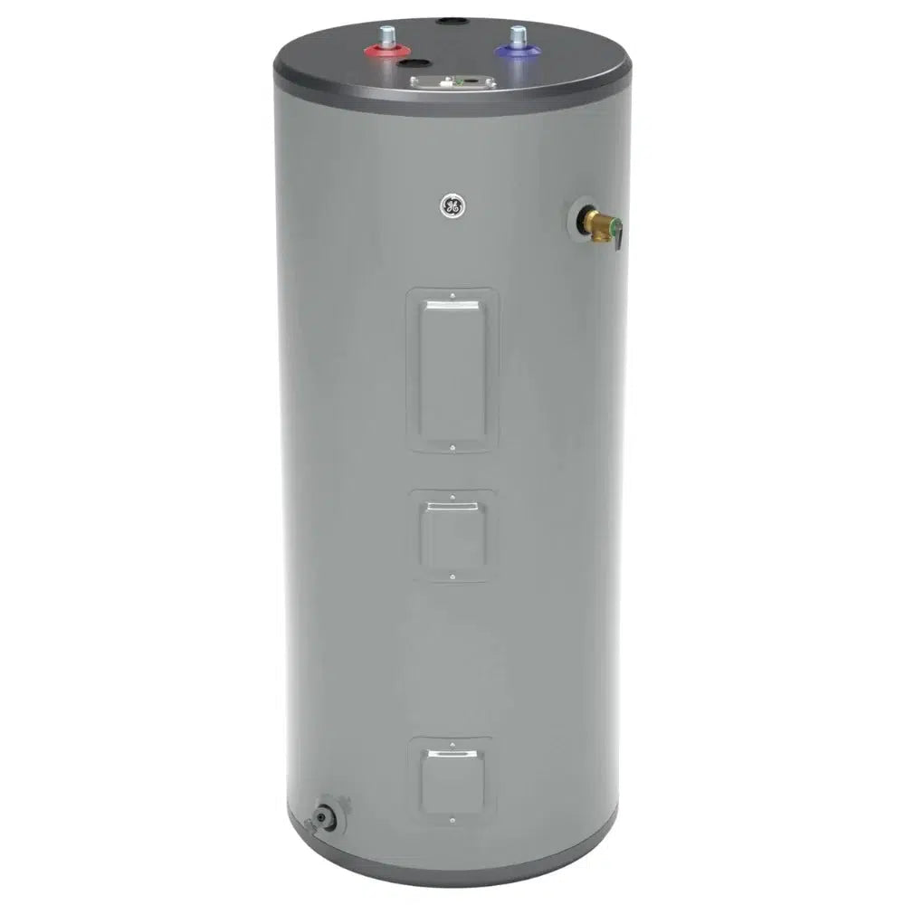 GE RealMAX Choice Model 40 Gallon Capacity Short Electric Water Heater - Front View