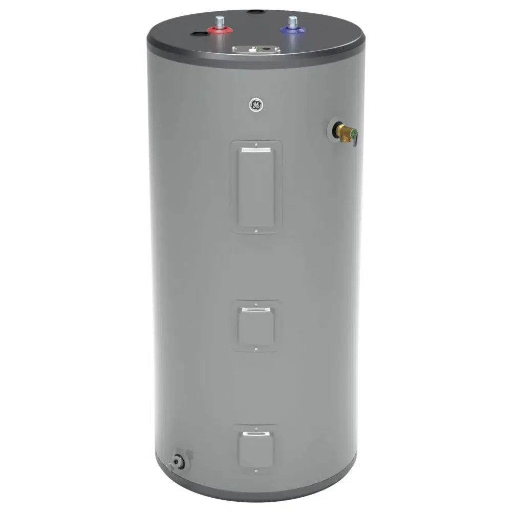 GE RealMAX Choice Model 50 Gallon Capacity Short Electric Water Heater - Front View