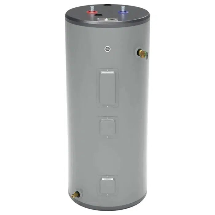 GE RealMAX Premium Model 40 Gallon Capacity Short Electric Water Heater - Front View