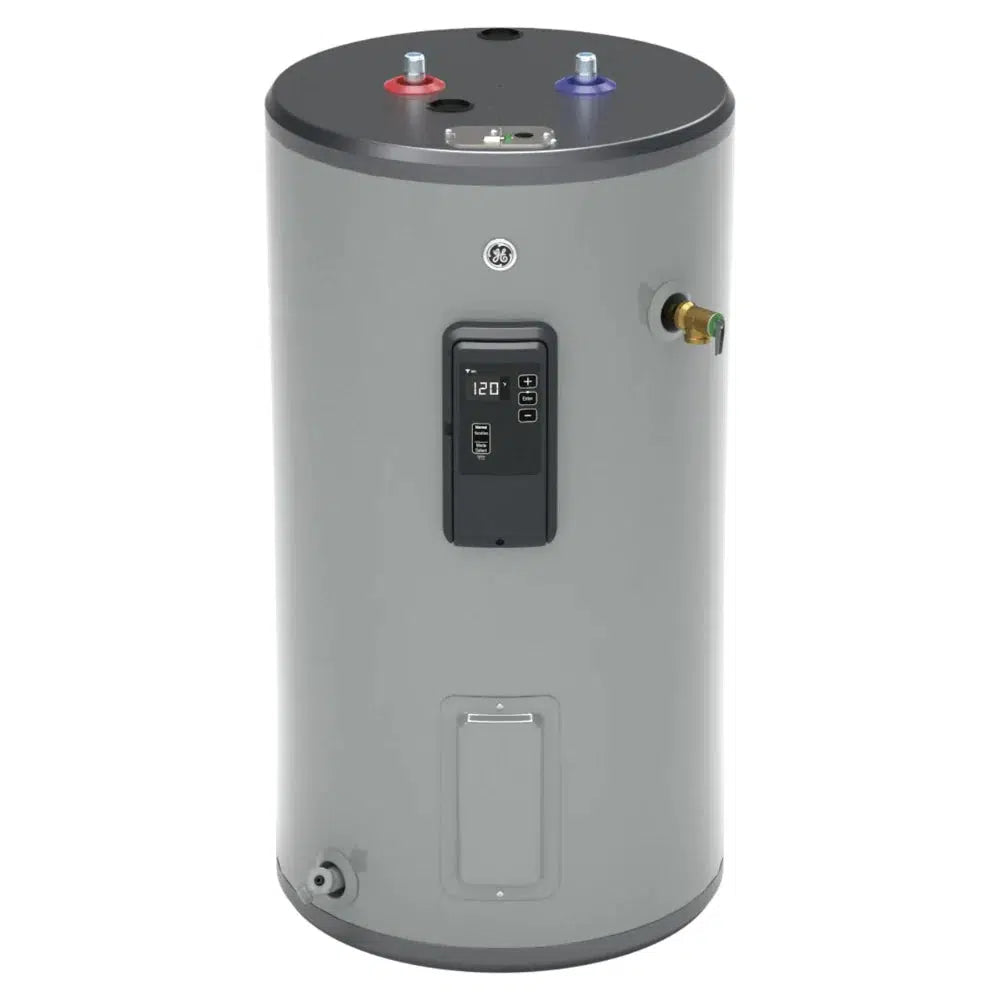 GE Smart Choice Model 30 Gallon Capacity Short Electric Water Heater - Front View