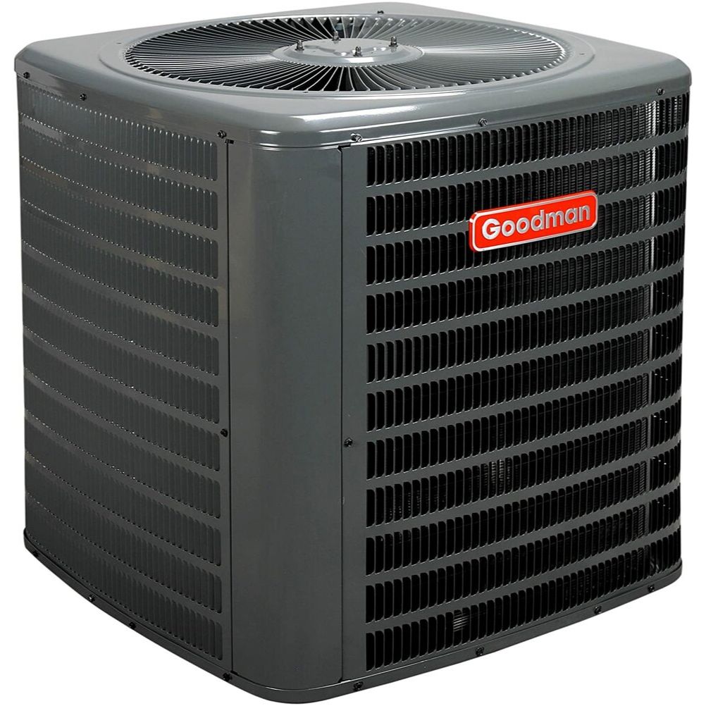 Goodman 1.5 Ton 14.3 SEER2 Single-Stage Air Conditioner Condenser GSXM401810 - Front View