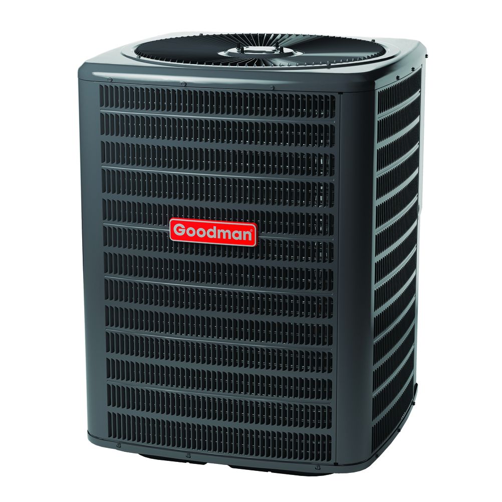 Goodman 1.5 Ton 13 SEER Single-Stage Air Conditioner Condenser GSX130181 - Front View