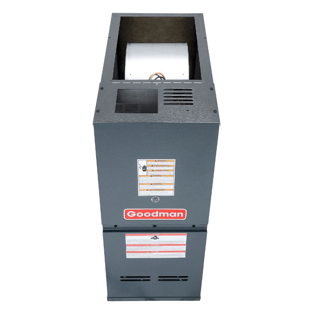 Goodman 80% AFUE 80,000 BTU Single Stage Low NOx Gas Furnace - Downflow/Horizontal - 17.5" Cabinet - Top View