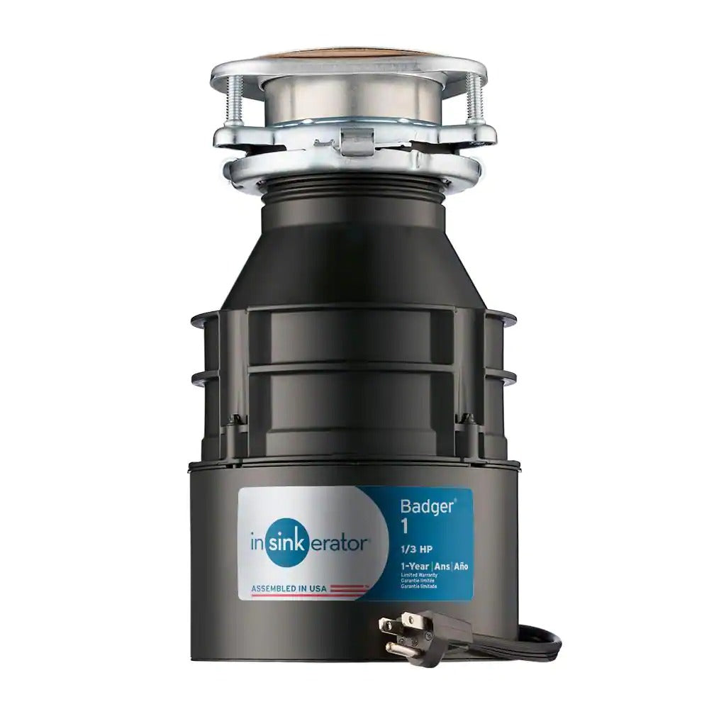 InSinkErator Badger Standard Series 1/3 HP Garbage Disposal with Power Cord - Main View