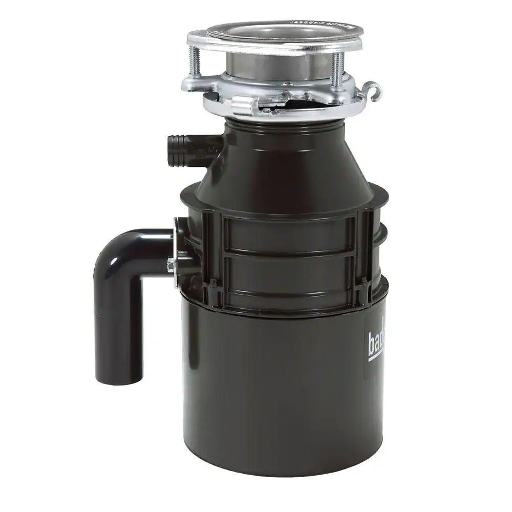 InSinkErator Badger 5 Standard Series 1/2 HP Garbage Disposal with Power Cord - Side View