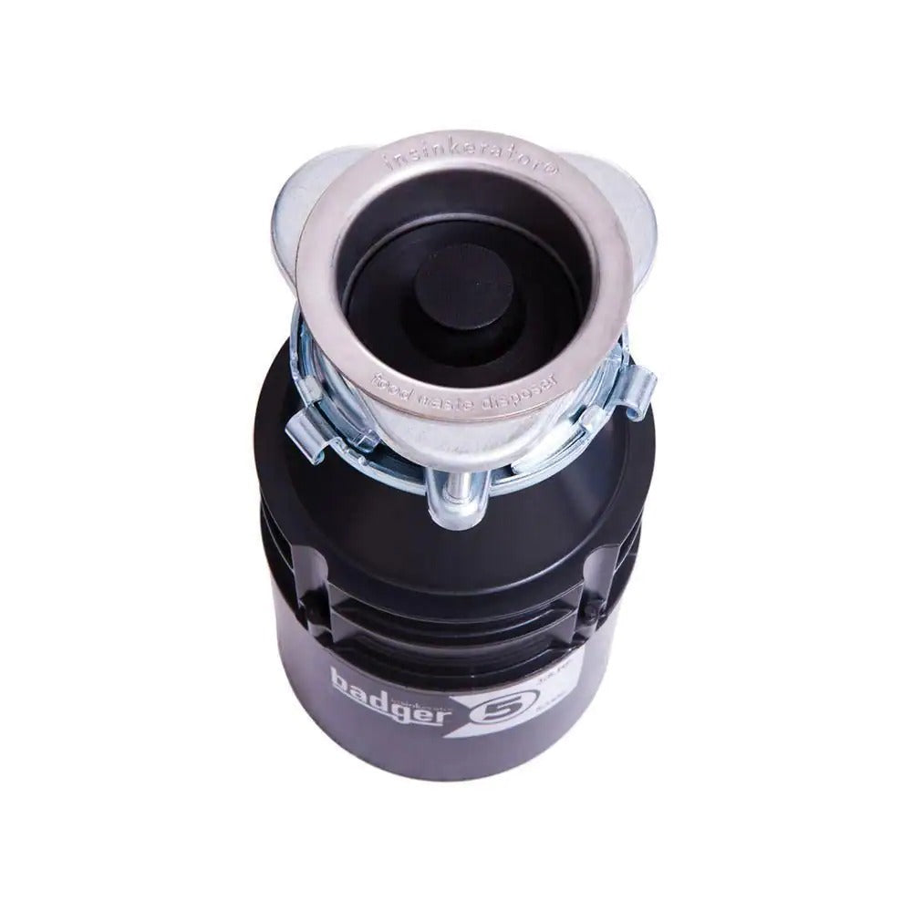 InSinkErator Badger 5 Standard Series 1/2 HP Garbage Disposal with Power Cord - Top View