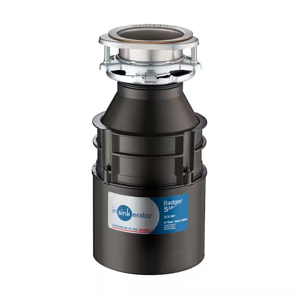 InSinkErator Badger 5XP Power Series 3/4 HP Garbage Disposal without Power Cord - Side View