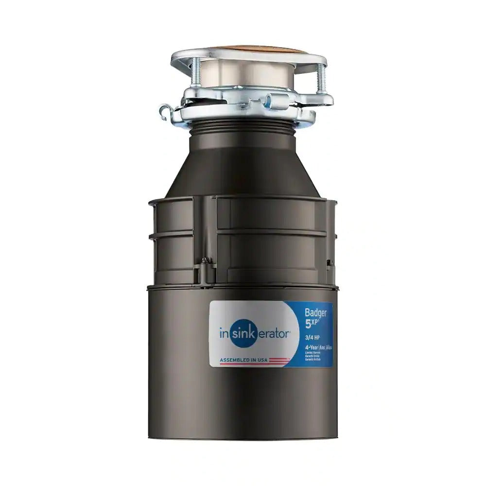InSinkErator Badger 5XP Power Series 3/4 HP Garbage Disposal without Power Cord - Side View