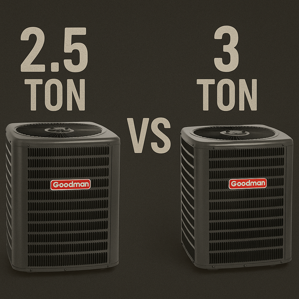 3 Ton vs 2.5 Ton Air Conditioners