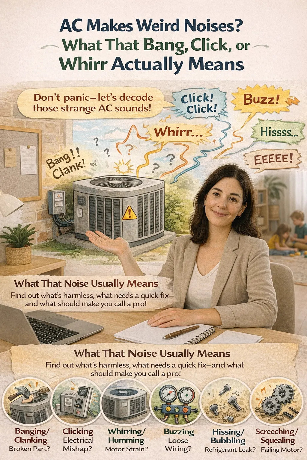 AC Makes Weird Noises? What That Bang, Click, or Whirr Actually Means