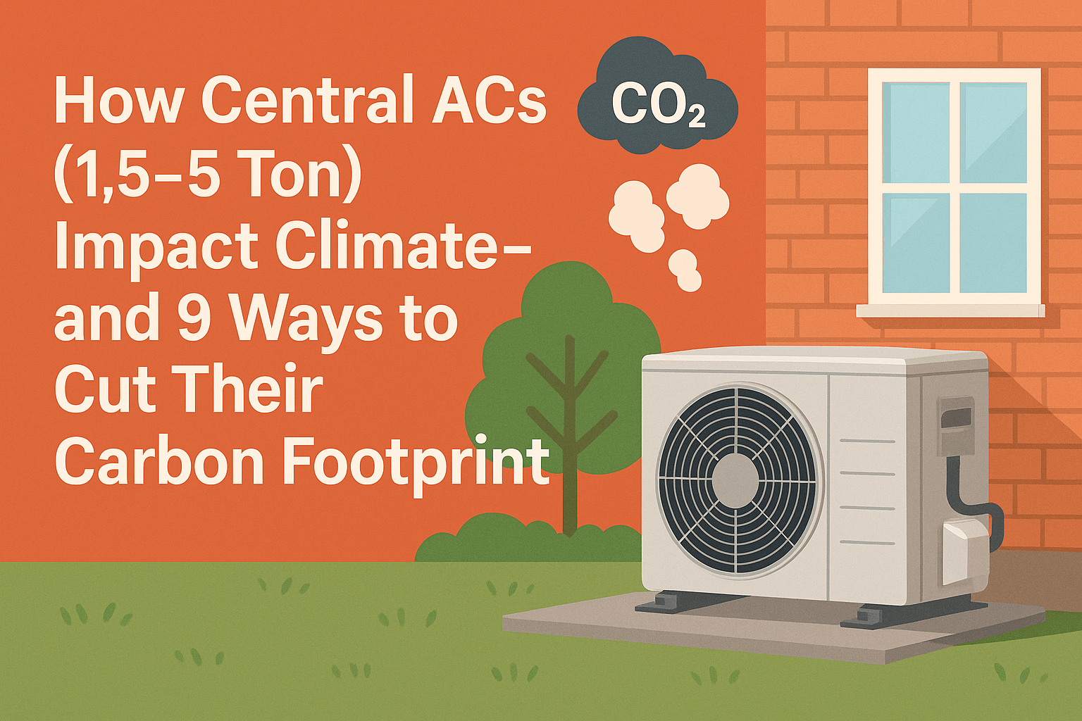 How Central ACs (1.5–5 Ton) Impact Climate—and 9 Ways to Cut Their Car