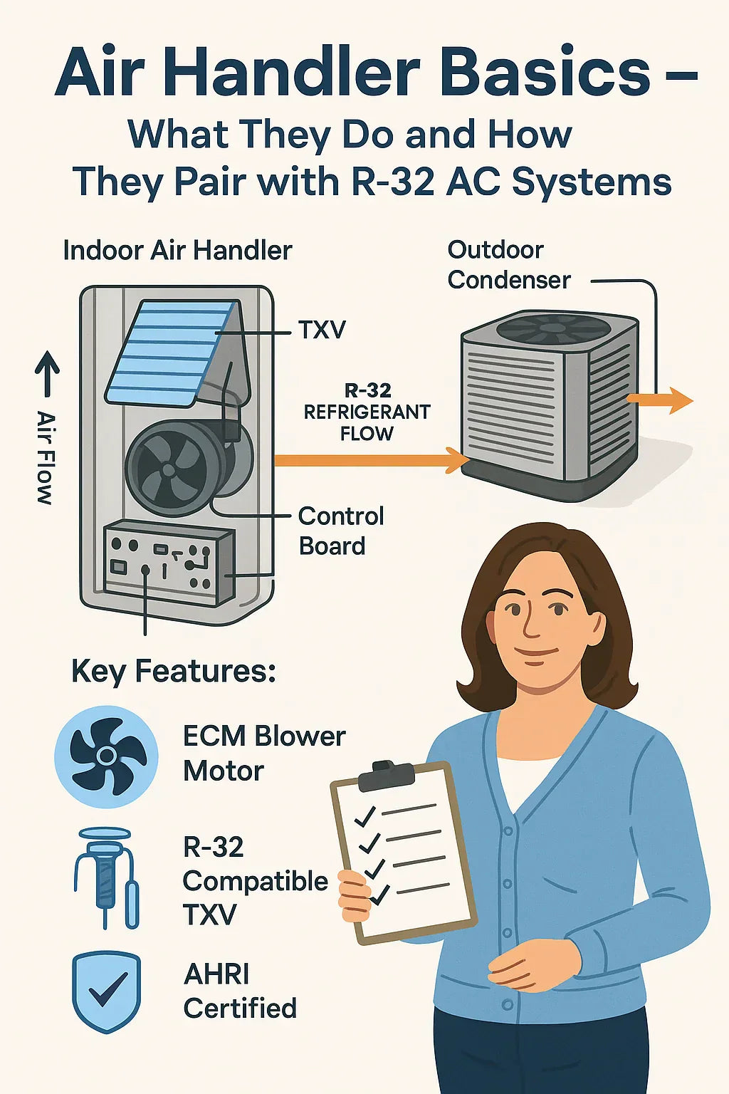 Air Handler Basics — What They Do and How They Pair with R-32 AC Systems