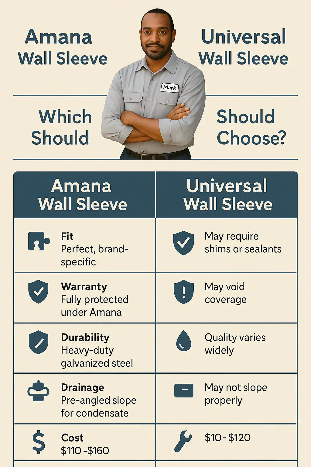Amana vs. Universal Wall Sleeves: Which Should You Choose?