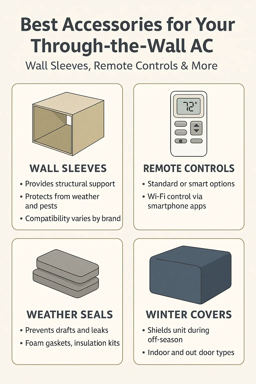 Best Accessories for Your Through-the-Wall AC Wall Sleeves, Remote Controls & More