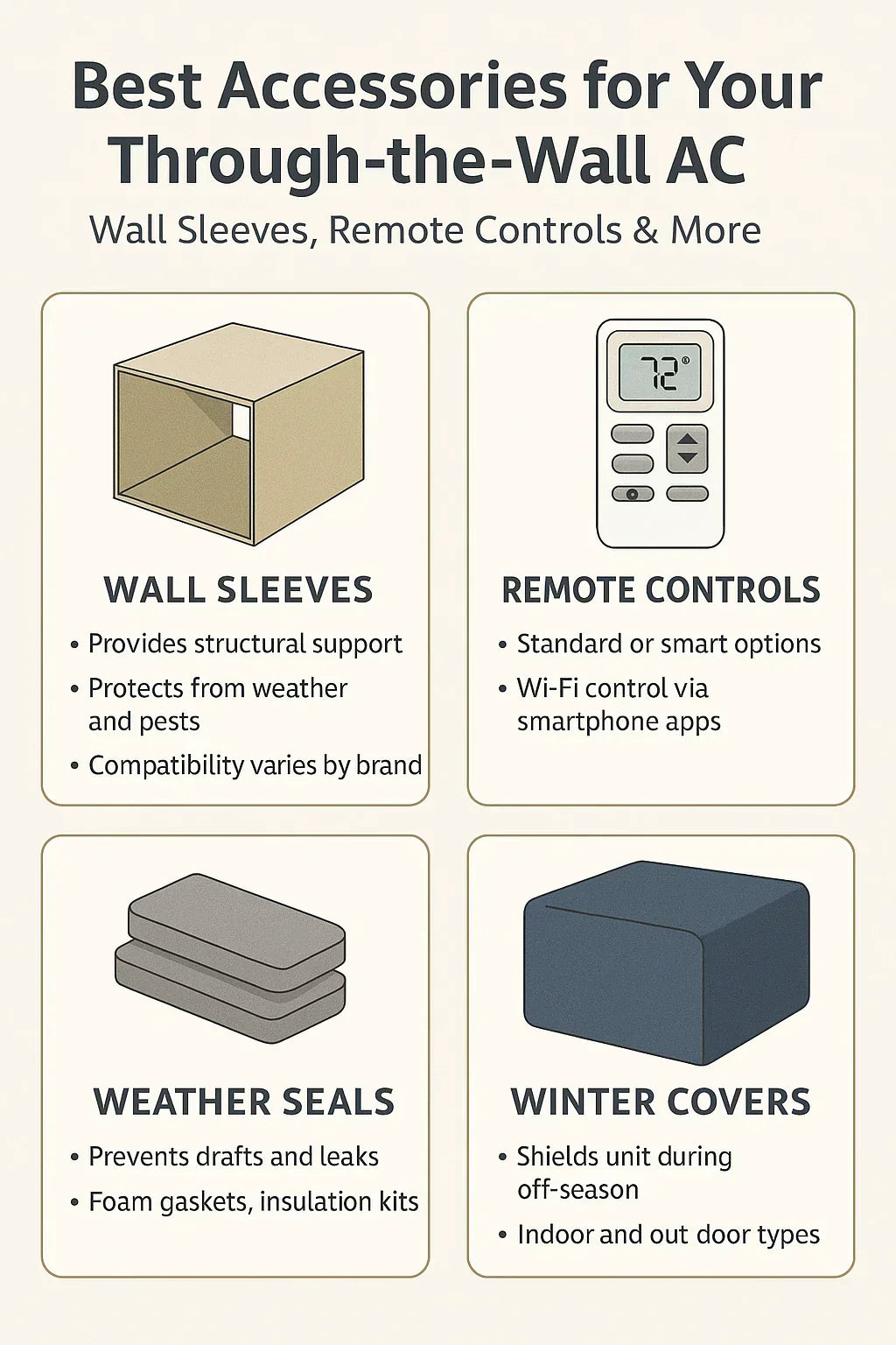 Best Accessories for Your Through-the-Wall AC: Wall Sleeves, Remote Controls & More