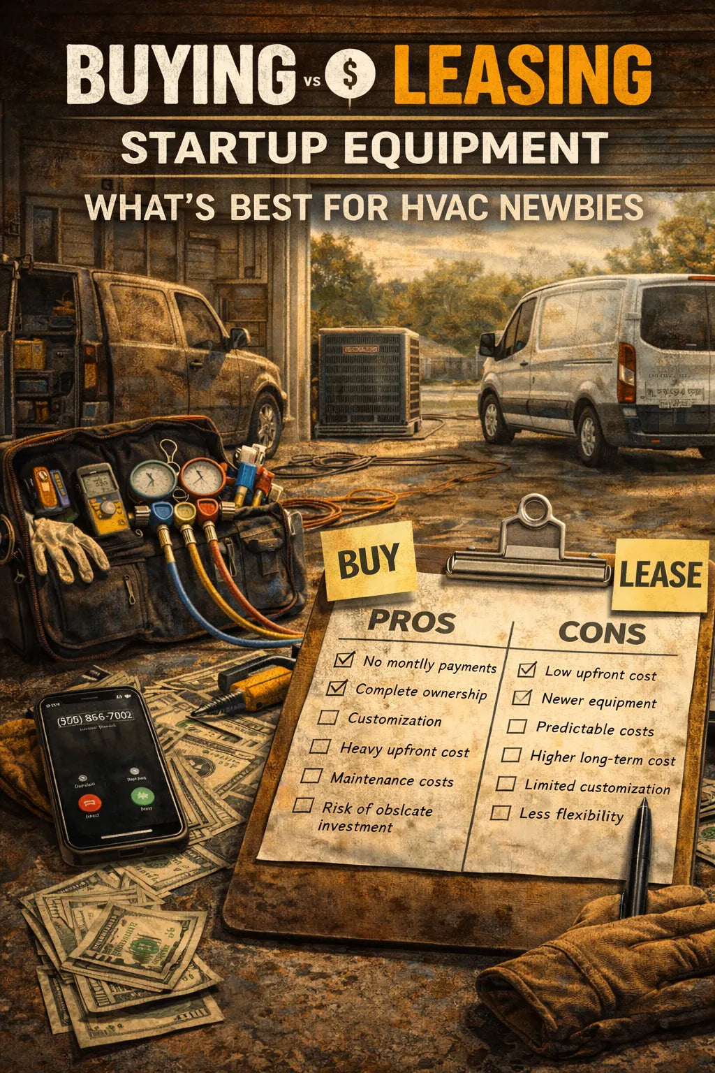 Buying vs Leasing Startup Equipment: What’s Best for HVAC Newbies