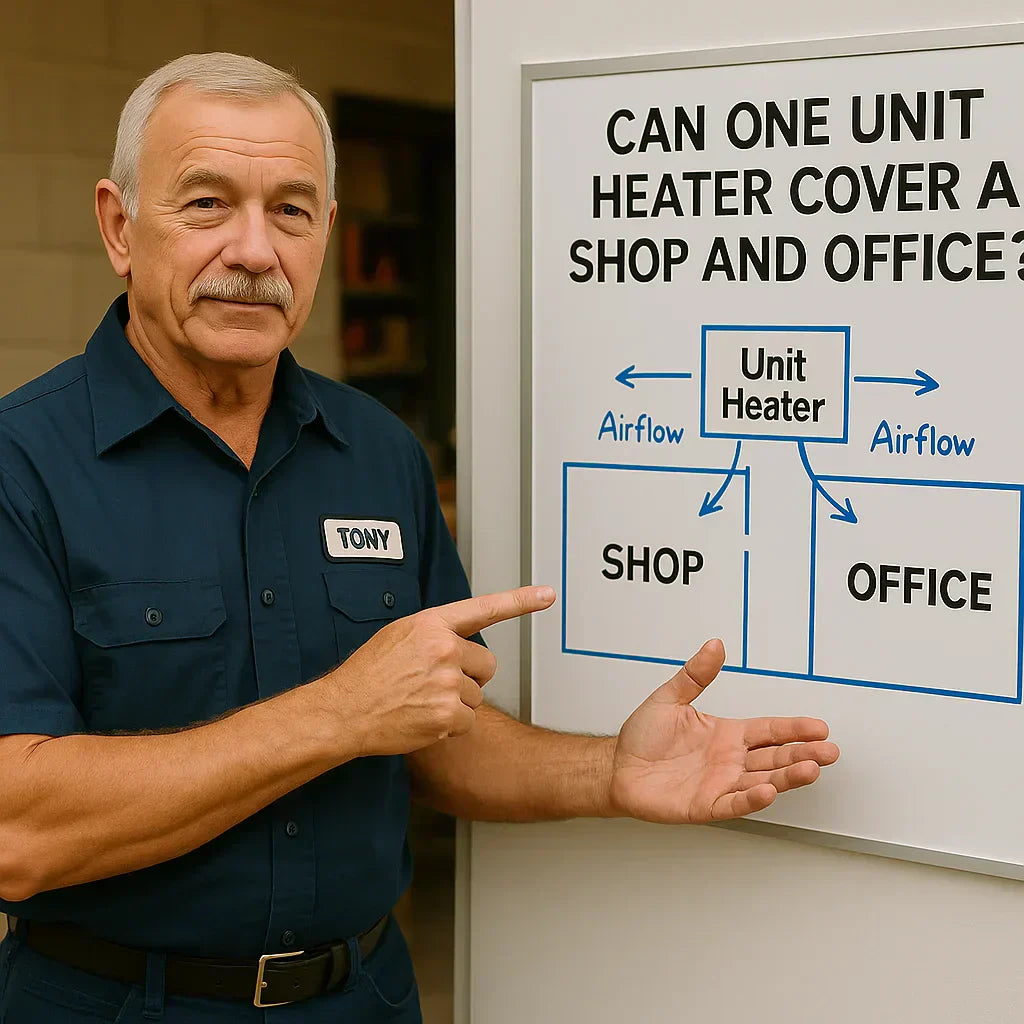 Can One Unit Heater Cover a Shop and Office? Zoning and Sizing for Mixed Spaces