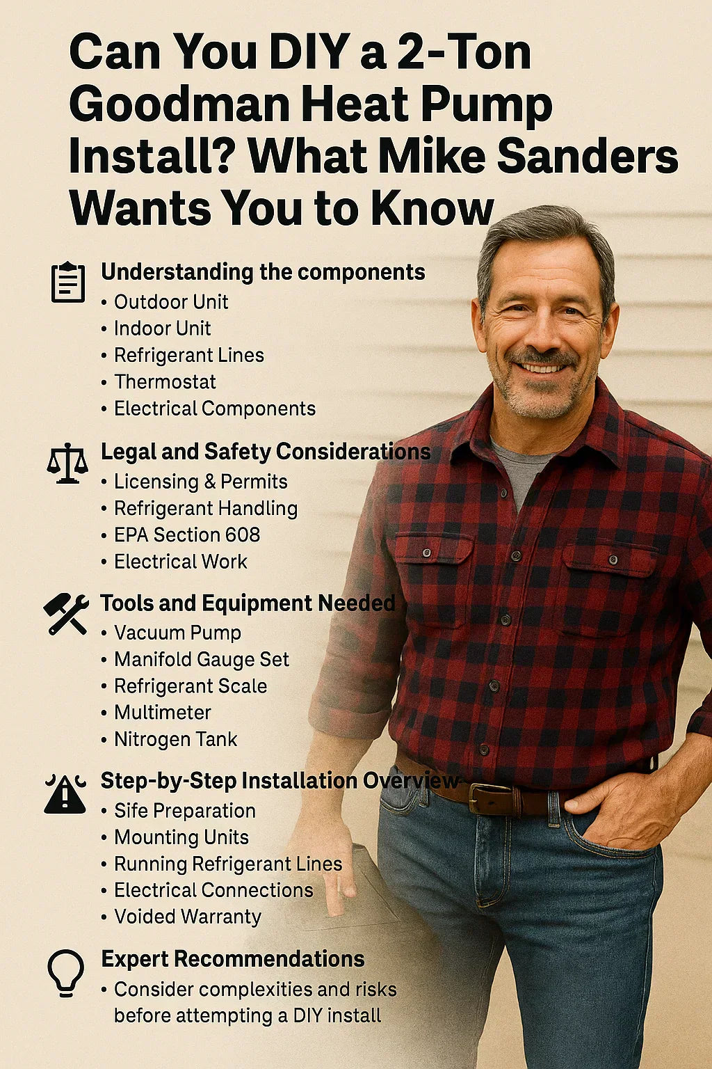 Can You DIY a 2-Ton Goodman Heat Pump Install? What Mike Sanders Wants You to Know