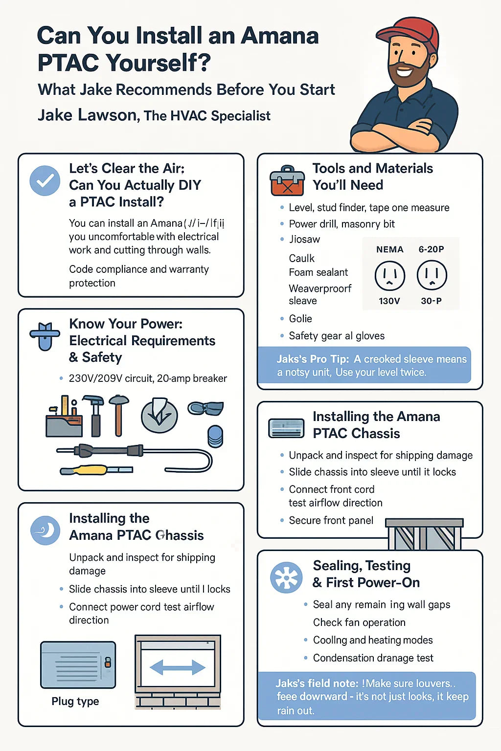 Can You Install an Amana PTAC Yourself What Jake Recommends Before You Start