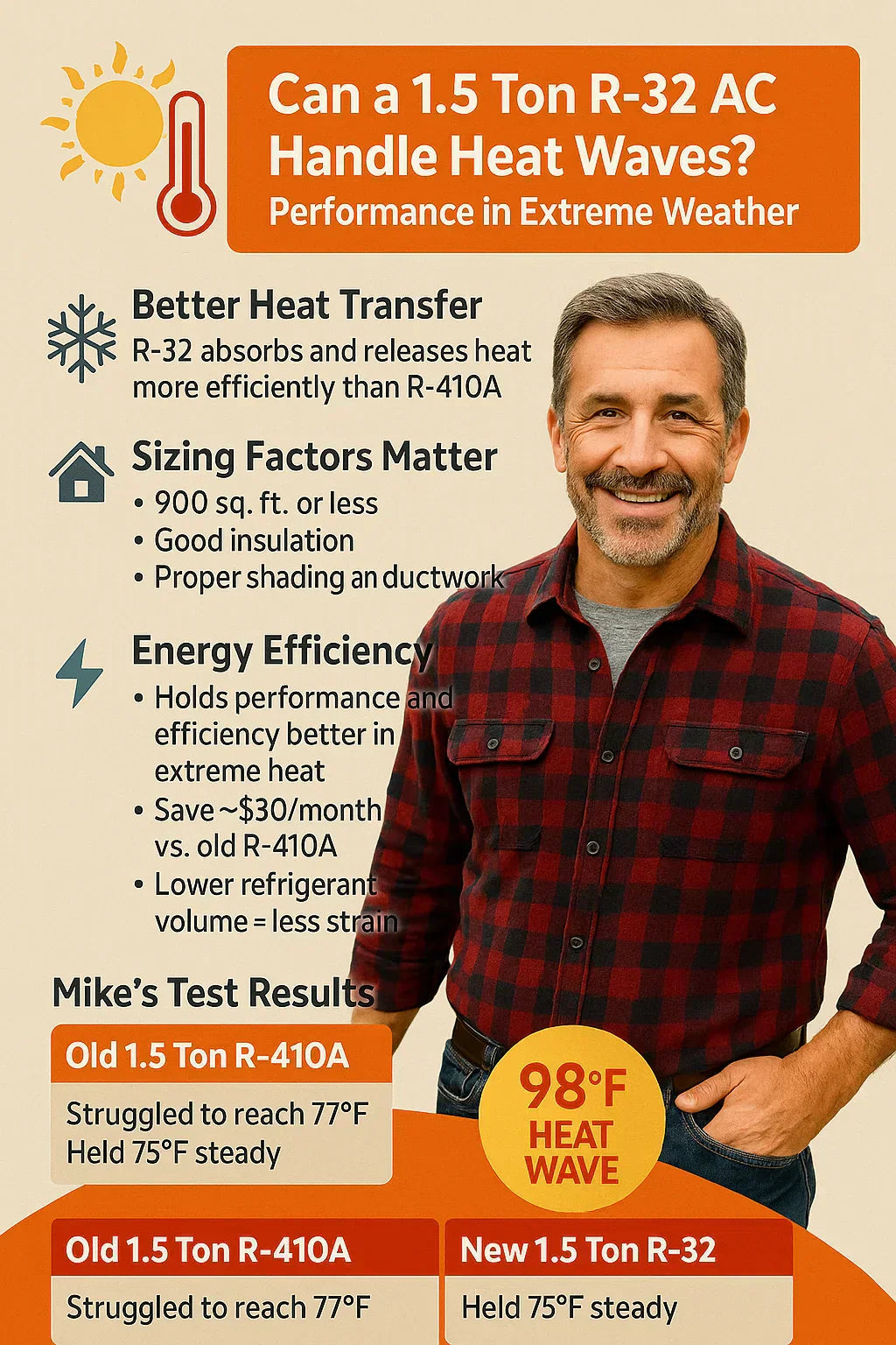 Can a 1.5 Ton R-32 AC Handle Heat Waves Performance in Extreme Weather