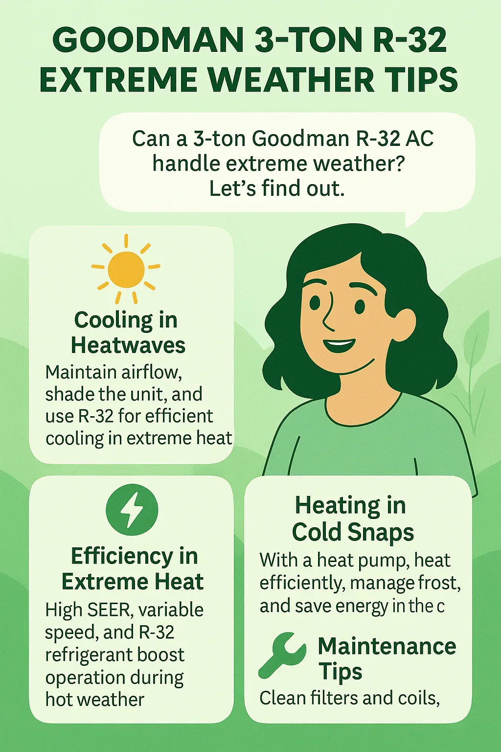 Can a 3-Ton Goodman R-32 AC Handle Extreme Weather
