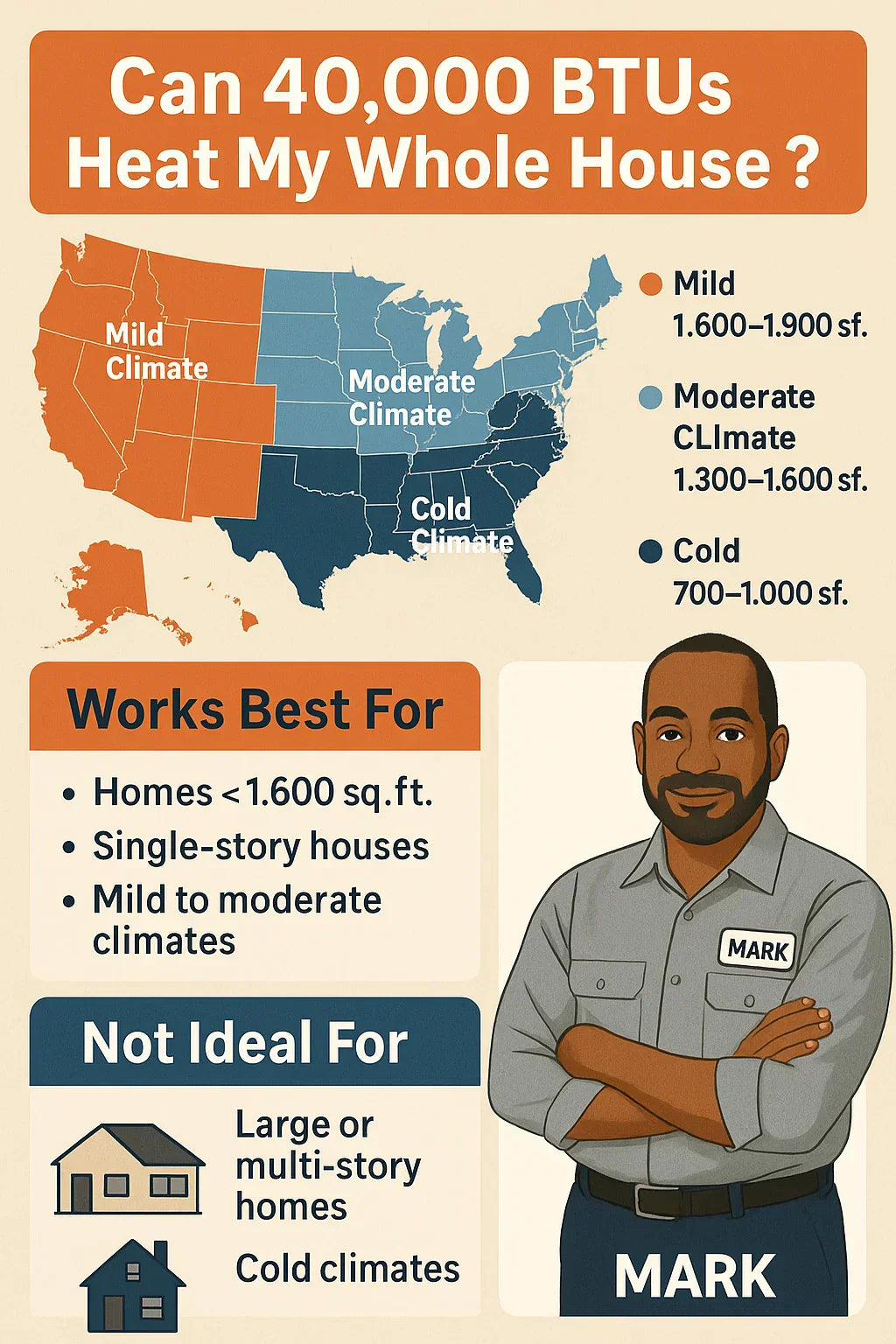 Can a 40,000 BTU Furnace Heat an Entire Home? Layouts & Limitations