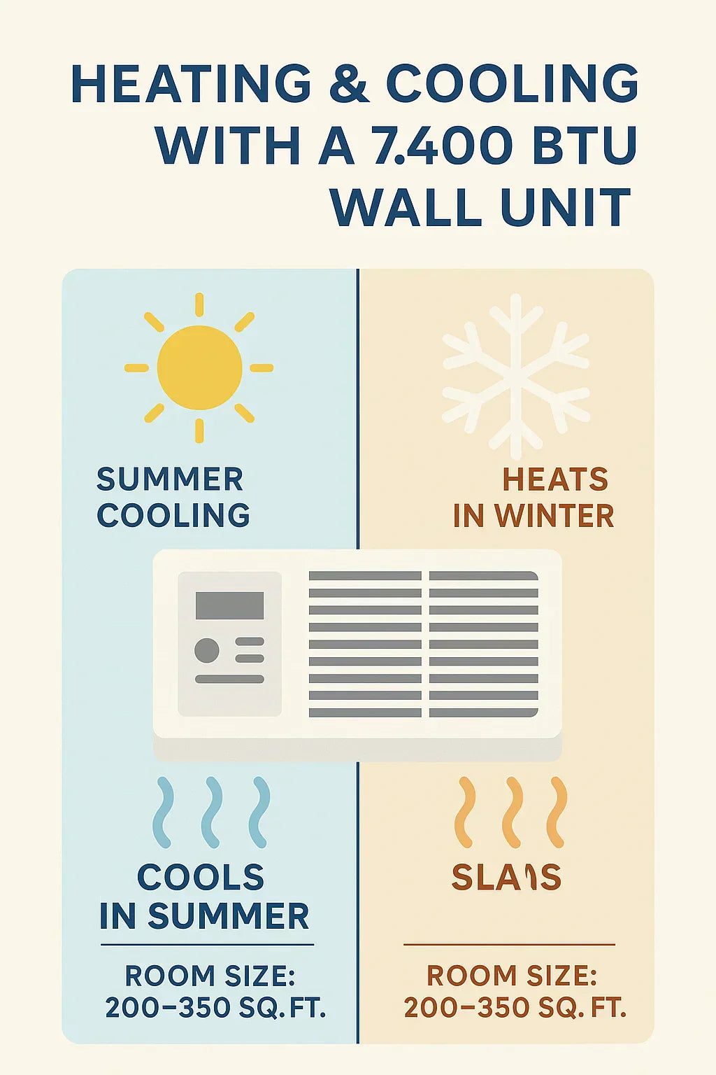 Can a 7,400 BTU Wall Unit Heat and Cool Year-Round?