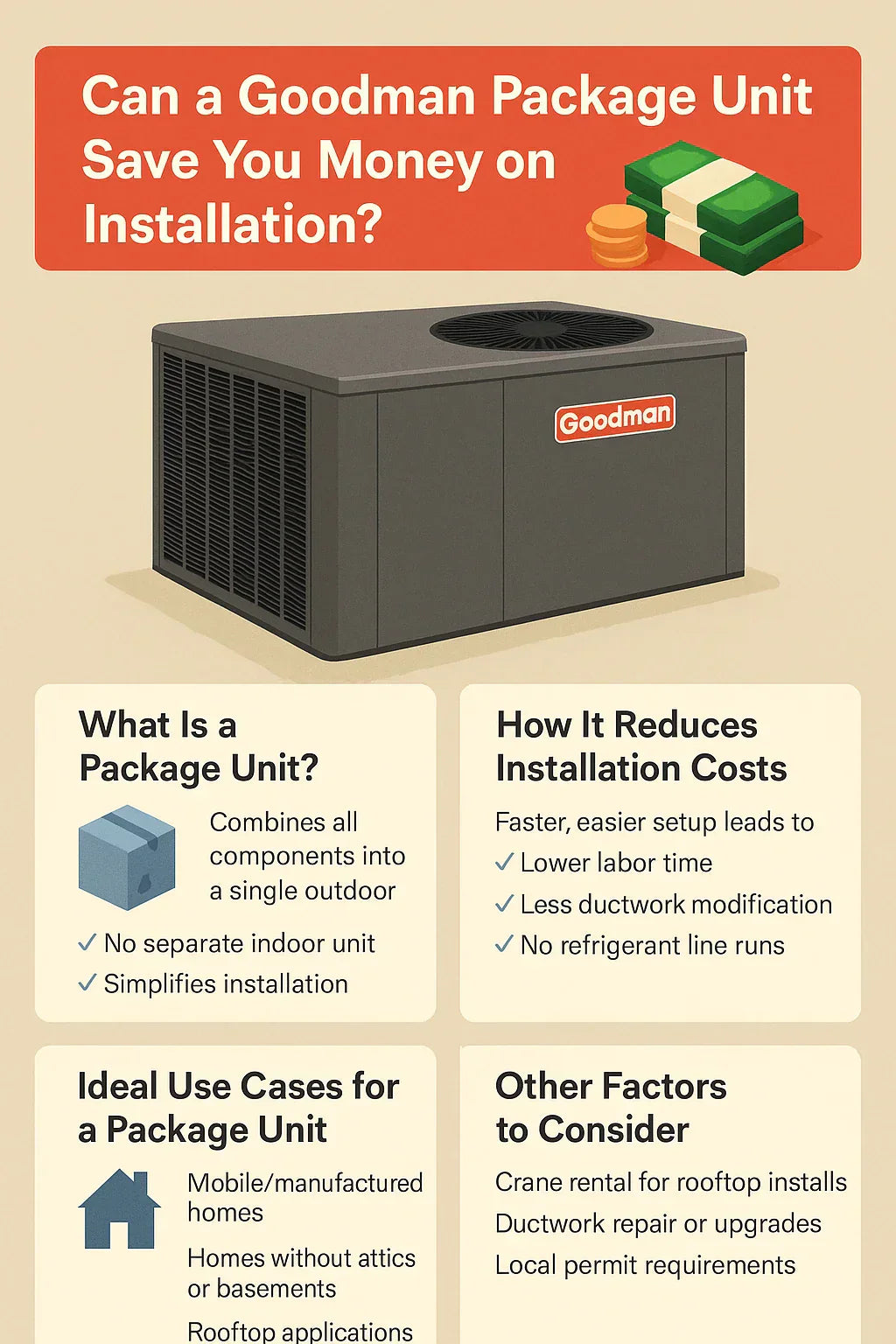 Can a Goodman Package Unit Save You Money on Installation